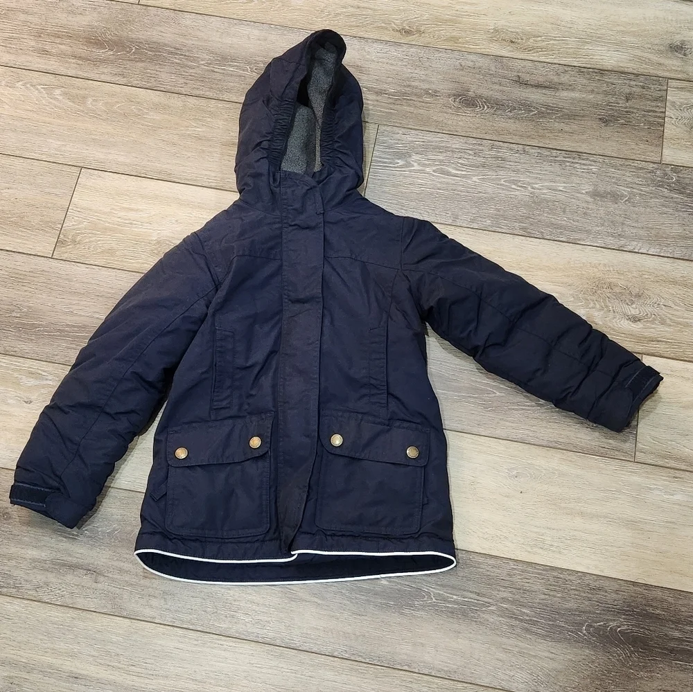 Lands End Jacket Boys Medium Blue Squall Grow-A-Long